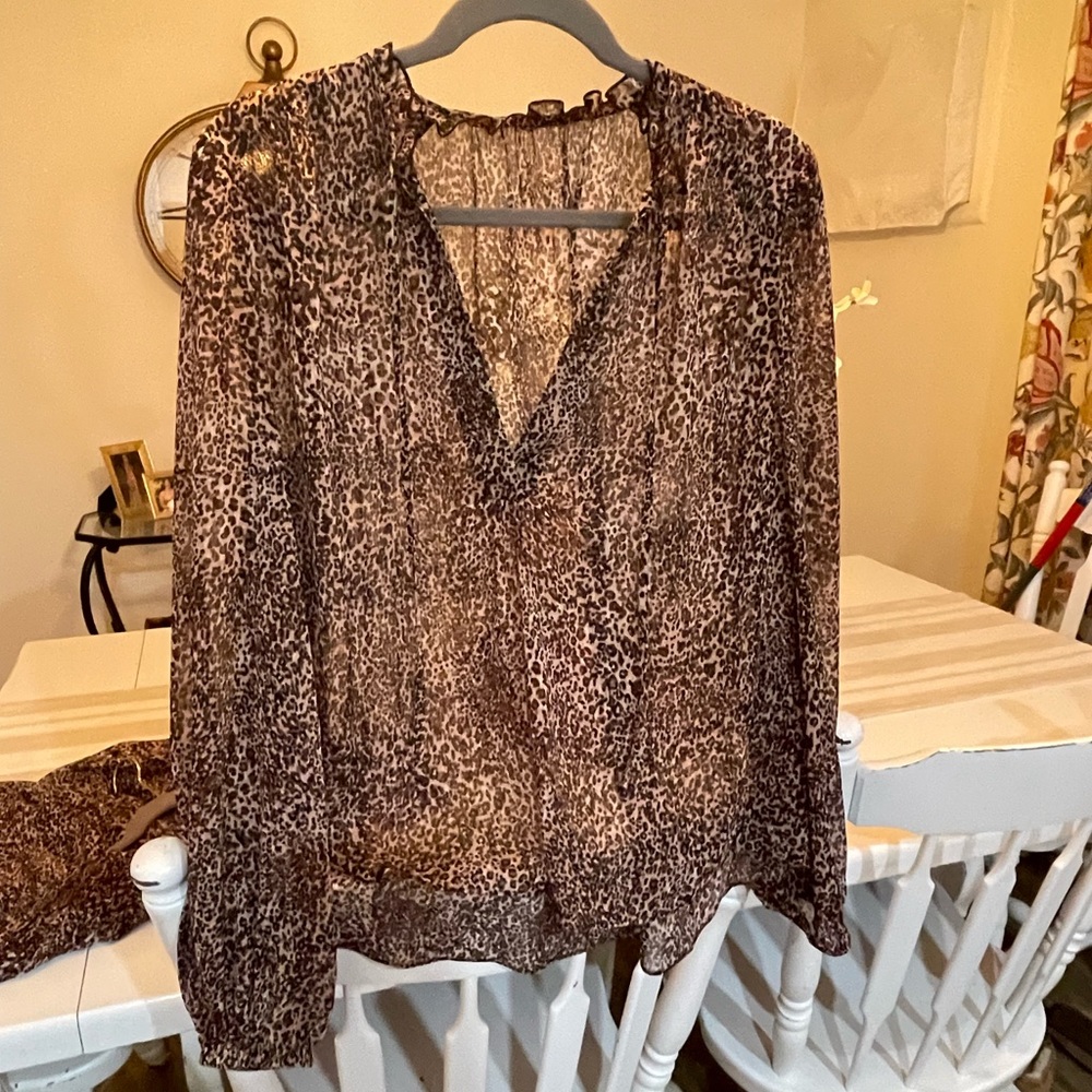 Sheer Leopard Top